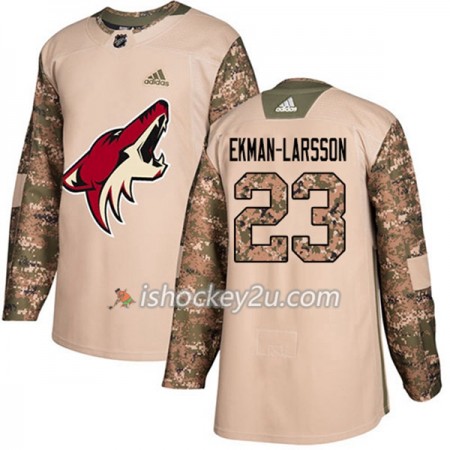 Mænd NHL Arizona Coyotes Trøje Oliver Ekman-Larsson 23 Adidas 2017-2018 Camo Veterans Day Practice Authentic